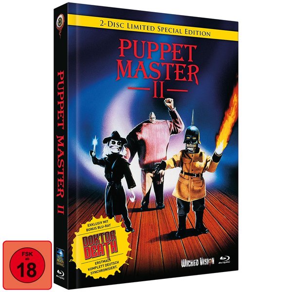 Puppet Master 2 / Puppet Master: Doktor Death - Uncut Mediabook Edition  (blu-ray) (B)