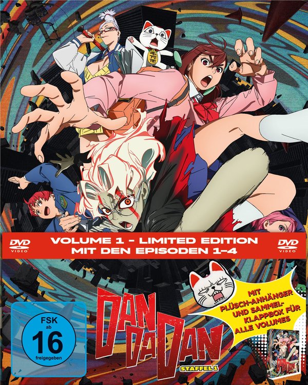 DAN DA DAN - Staffel 1, Volume 1 LTD. - Mit Plüsch-Anhänger und Sammelklappbox für alle Volumes  (DVD)