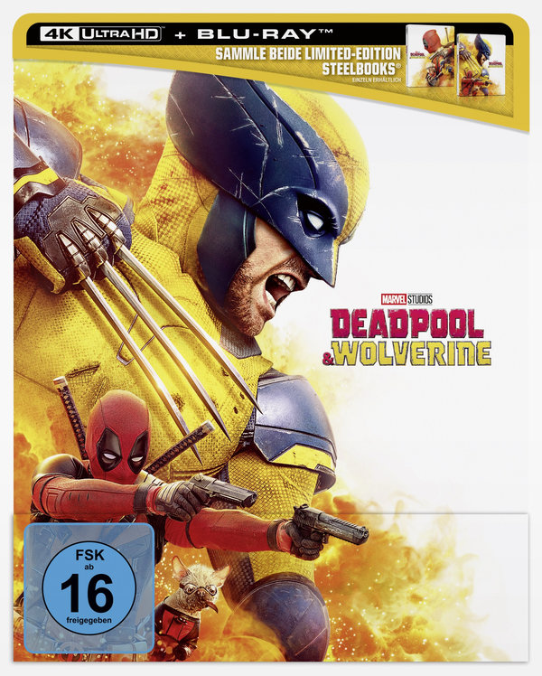 Deadpool - Deadpool & Wolverine - Limited Edition - Steelbook - Wolverine  (4K Ultra HD) (+ Blu-ray)