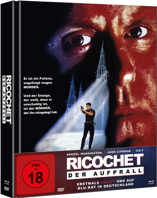 Ricochet - Der Aufprall - Uncut Mediabook Edition  (DVD+blu-ray)