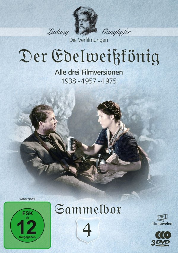 Der Edelweißkönig (1938, 1957, 1975) - Die Ganghofer Verfilmungen - Sammelbox 4 (Neuauflage)  [3 DVDs]  (DVD)