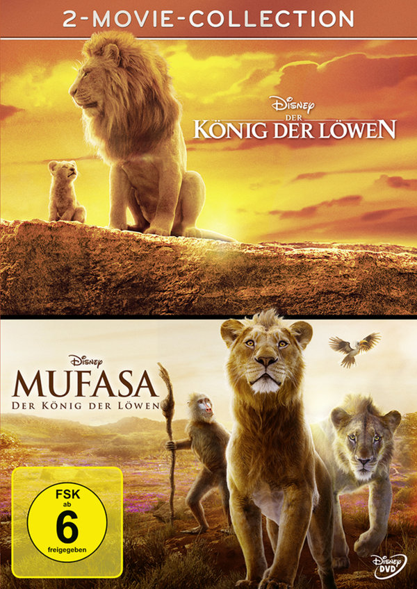 Der König der Löwen+Mufasa (Live-Action)  [2 DVDs]  (DVD)