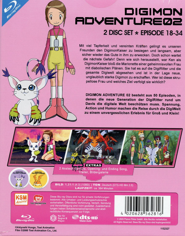 Digimon Adventure - Staffel 2 - Volume 2 - Epiosde 18-34  [2 BRs]  (Blu-ray Disc)
