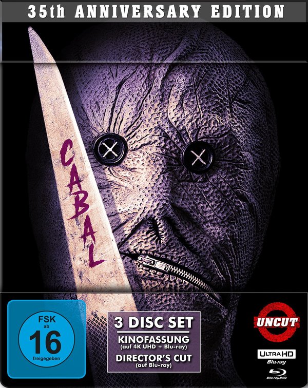 Cabal - Die Brut der Nacht - 35th Anniversary Limited Steelbook Edition (4K Ultra HD + 2Blu-Rays)