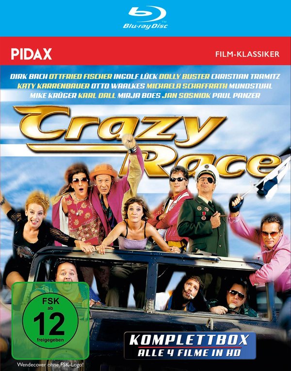 Crazy Race - Komplettbox / Die komplette 4-teilige Spielfilm-Reihe (Pidax Film-Klassiker)  (Blu-ray Disc)